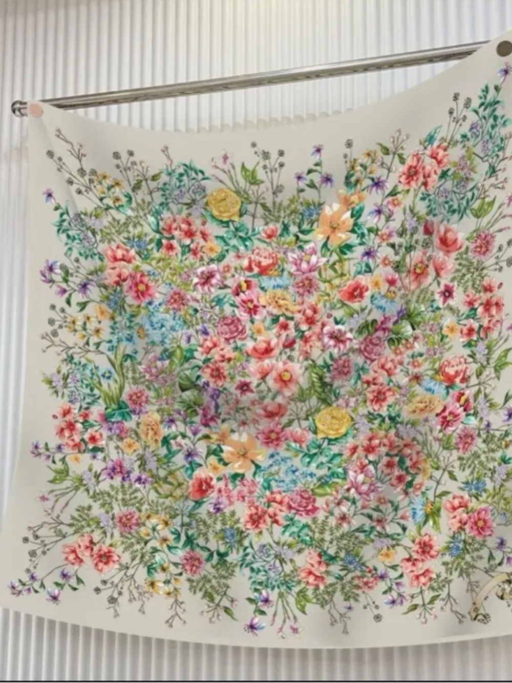 White Floral Print Scarf - Picture 5 of 5